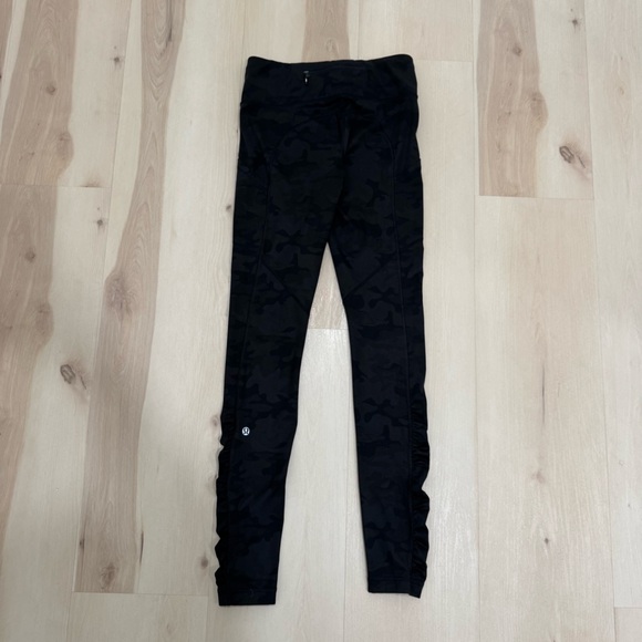 Lululemon Speed Tight 30" Inseam Tight Camo Black Gray Women's 4 Ruched - Picture 9 of 13
